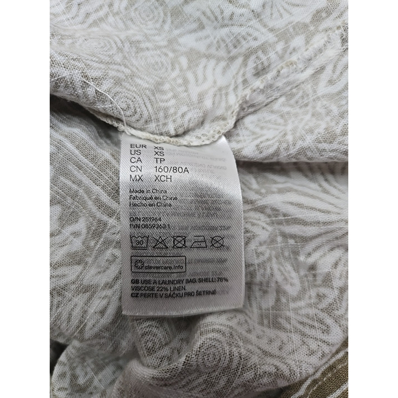 Desmond & Dempsey H&M Linen Blend Belted Tropical Dress XS Resort - Picture 4 of 8